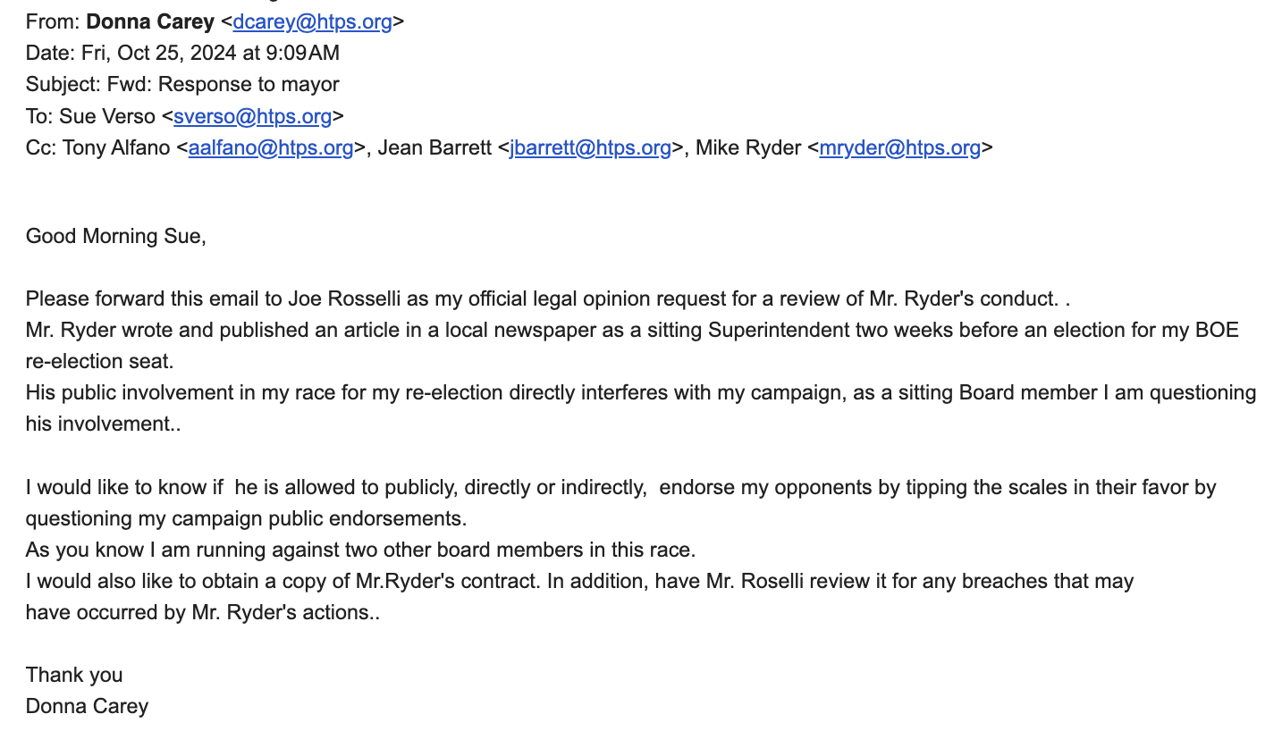 Donna Carey's Wasteful Legal Request