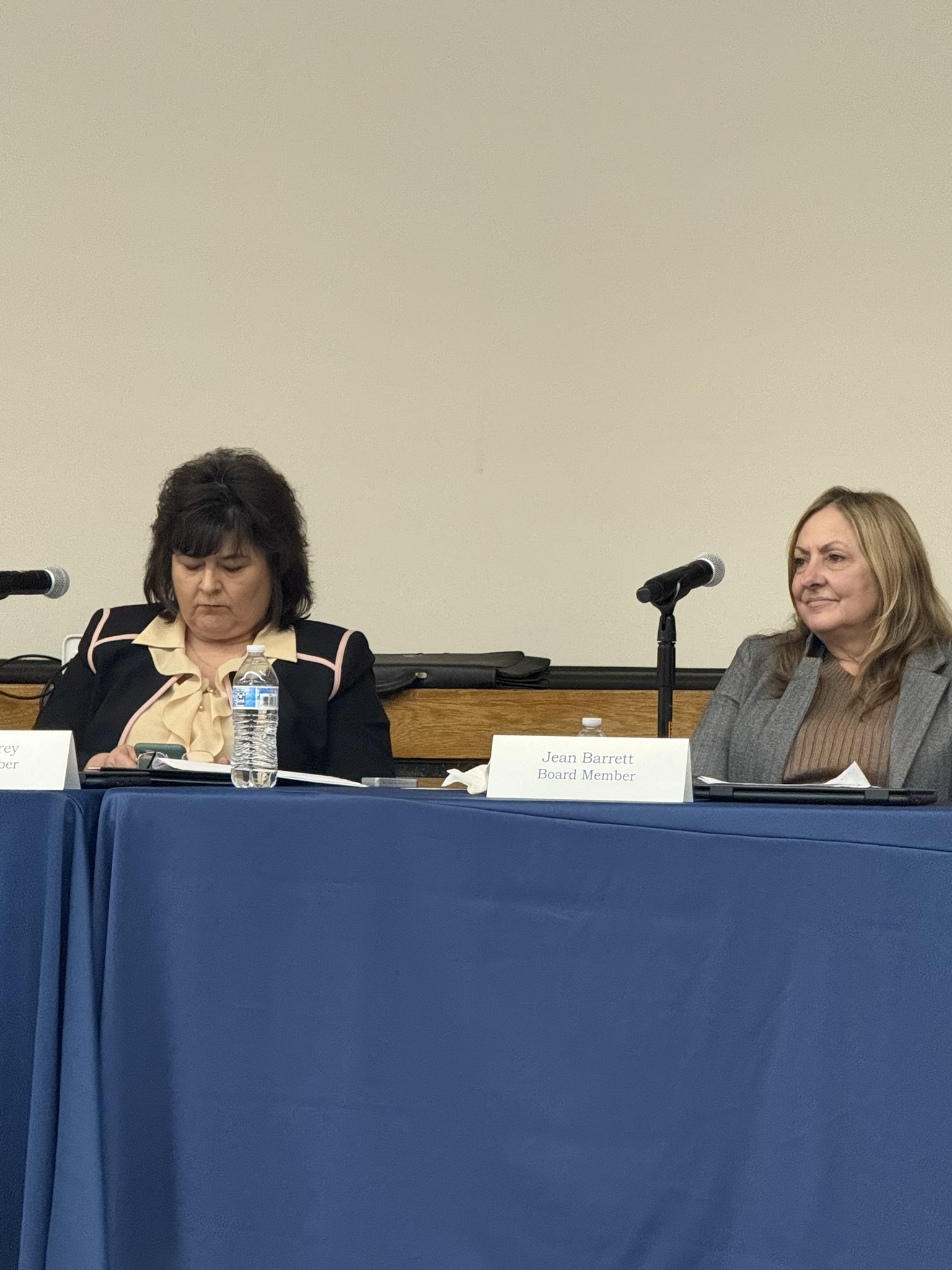 Donna Carey on her phone